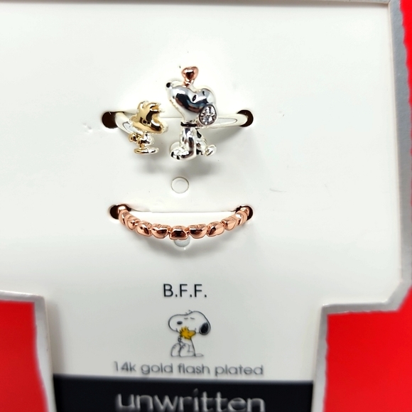 Unwritten Jewelry Unwritten Peanuts Tritone Snoopy And Woodstock Ring Set 7 Poshmark